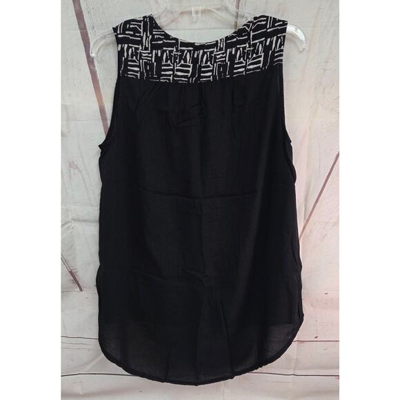 Converse One Star Women’s XL Black Sleeveless Tank Top Abstract Print - Picture 2 of 6